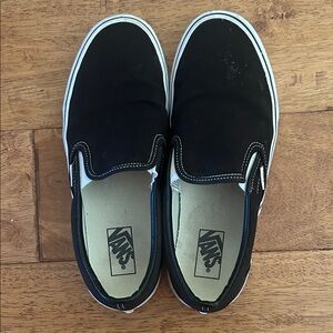 Men’s Vans Black Canvas Slip-Ons